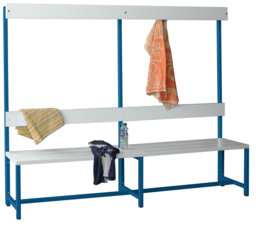 PAVOY Umkleidebank Basis mit Haken und Kunststoffleisten