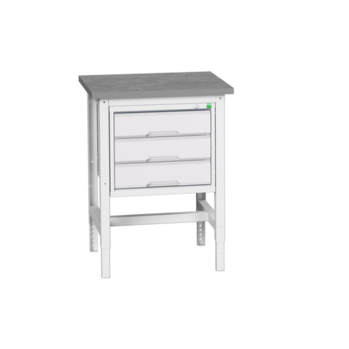 bott Werkbank verso, 3 Schubladen, RAL7035 Lichtgrau/RAL7035 Lichtgrau