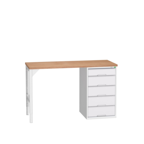 bott Werkbank verso, 5 Schubladen, RAL7035 Lichtgrau/RAL7035 Lichtgrau