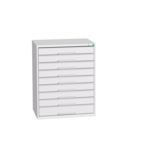 bott Schubladenschrank verso, 9 Schublade(n), RAL7035 Lichtgrau/RAL7035 Lichtgrau