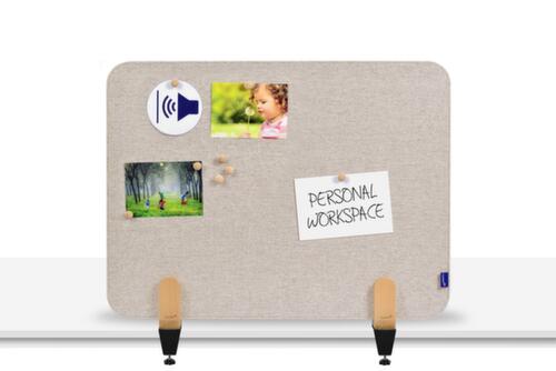 Legamaster Schallabsorbierende Tischtrennwand ELEMENTS, Höhe x Breite 600 x 800 mm, Wand beige