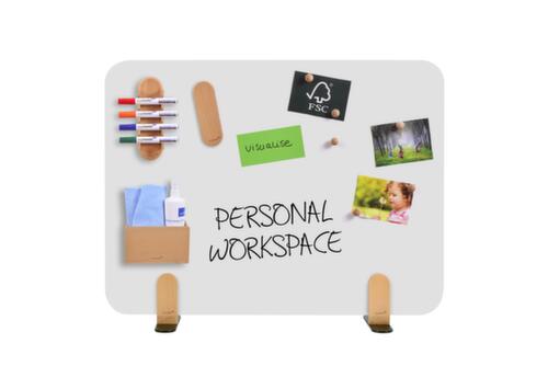 Legamaster Emaillierte Tischtrennwand ELEMENTS, Höhe x Breite 600 x 800 mm, Wand weiß