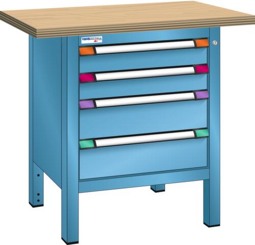 Thurmetall Werkbank, 4 Schubladen