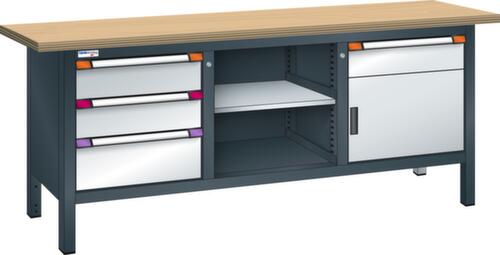 Thurmetall Werkbank, 4 Schubladen, 1 Schrank, 1 Ablageboden
