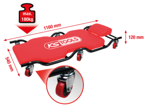 KS Tools Fahrbare Liege