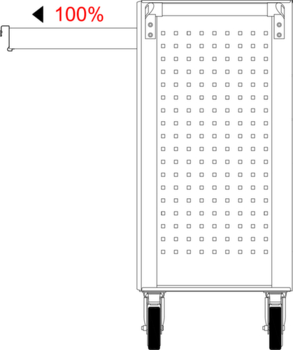 KS Tools ECOline SCHWARZ/ROT Werkstattwagen mit 7 Schubladen und 598 Premium-Werkzeugen