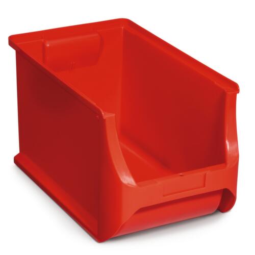 Sichtlagerkasten, rot, Tiefe 355 mm, Polypropylen