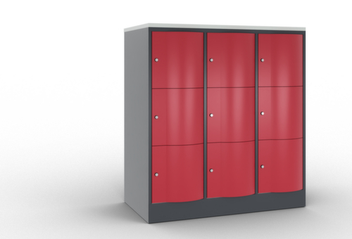 C+P SchlieĂfachschrank Resisto, 9 FĂ€cher