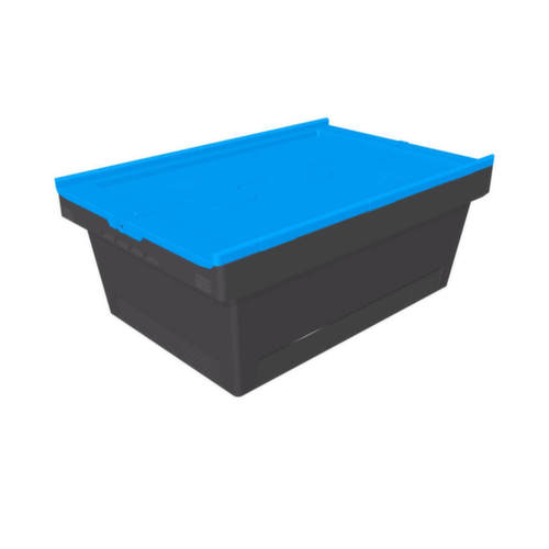 BITO Umweltfreundlicher MehrwegbehÀlter MB Eco, Inhalt 38 l, Zweiteiliger Klappdeckel