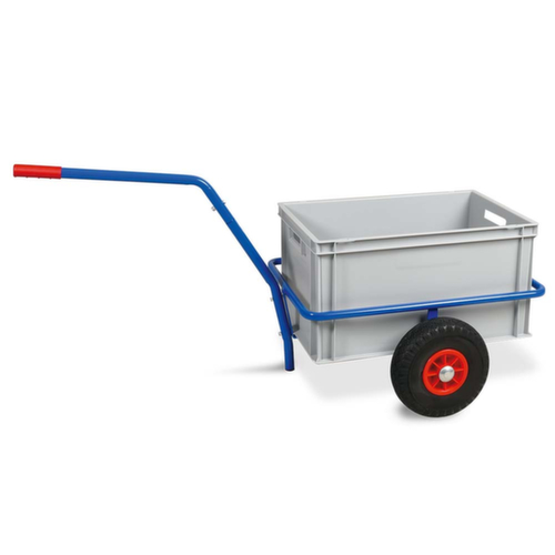 Handwagen mit herausnehmbarem Kunststoffkasten, Traglast 200 kg
