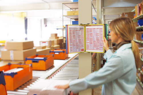 tarifold Wand-Sichttafelsystem, mit 5 Sichttafeln in DIN A4