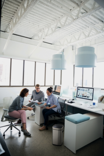 Durable Sensor-Abfallbehälter NO TOUCH aus Edelstahl, 12 l, metallic-silber