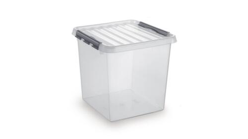 Aufbewahrungsbox ECO, transparent, Inhalt 38 l, Deckel