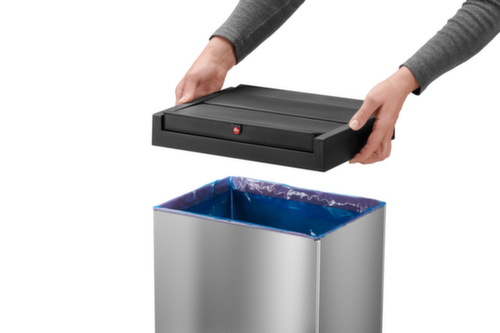 Hailo AbfallbehĂ€lter Big-Box Swing XL mit selbstschlieĂendem Schwingdeckel, 52 l