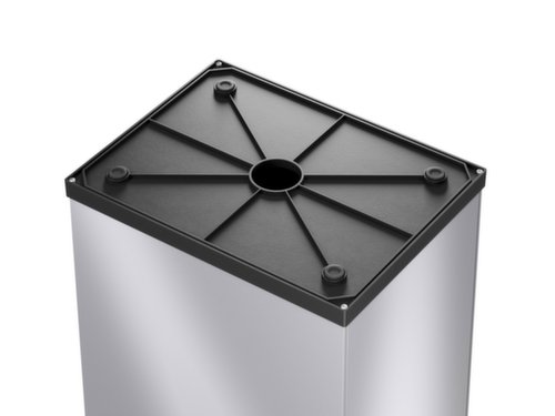 Hailo AbfallbehĂ€lter Big-Box Swing XL mit selbstschlieĂendem Schwingdeckel, 52 l, silber