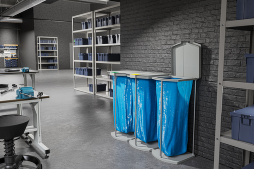 Hailo Müllsackständer, für 120-Liter-Säcke, Deckel grau