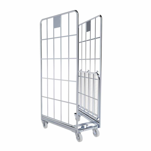 Nestbarer Rollbehälter nestainer® ERGO S, Traglast 500 kg, Länge x Breite 800 x 700 mm