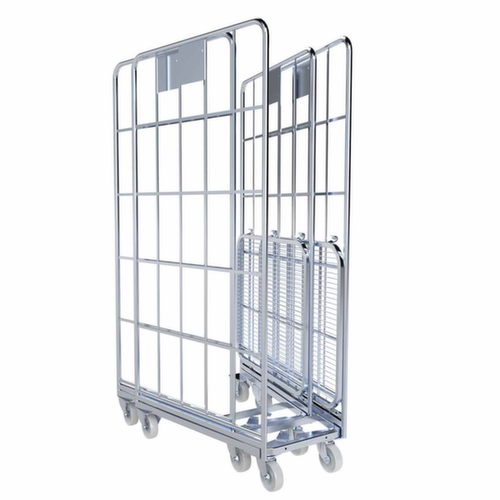 Nestbarer Rollbehälter nestainer® ERGO S, Traglast 500 kg, Länge x Breite 800 x 700 mm