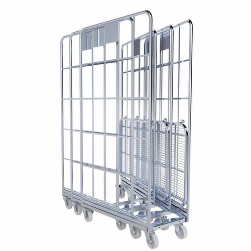 Nestbarer Rollbehälter nestainer® ERGO S, Traglast 500 kg, Länge x Breite 800 x 700 mm