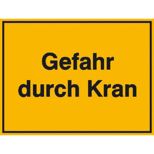 Hinweisschild SafetyMarking® für Baustellen, "Gefahr durch Kran!"