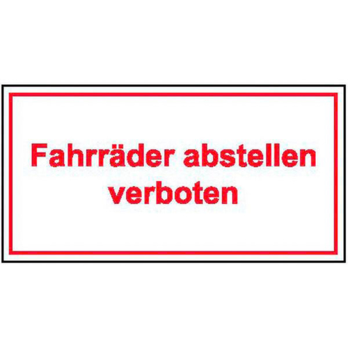 Hinweisschild SafetyMarking®, "Fahrräder abstellen verboten"