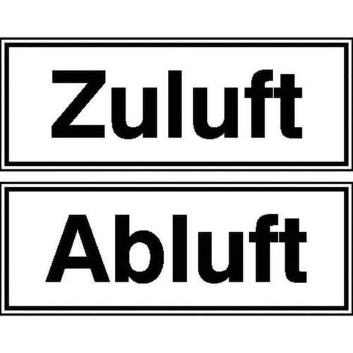 Hinweisschild SafetyMarking®, "Zuluft / Abluft"