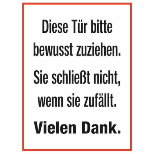 Türschild SafetyMarking® "Tür zuziehen"