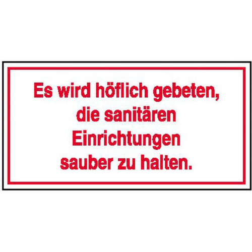 Hinweisschild SafetyMarking®, "Es wird höflich gebeten"