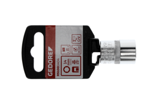 GEDORE R51001404 SteckschlĂŒsseleinsatz 3/8" 6-kant 14 mm LĂ€nge 28 mm
