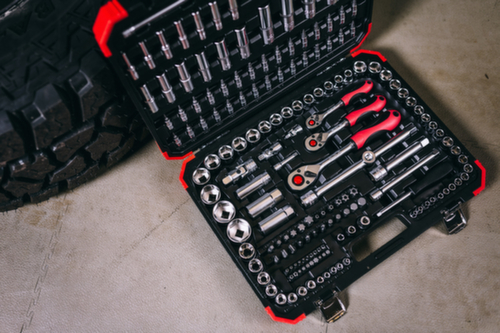 GEDORE R45603172 SteckschlĂŒssel-Satz 1/4"+3/8"+1/2" 172-teilig