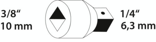 GEDORE 3020 Reduzierstück 3/8" auf 1/4"