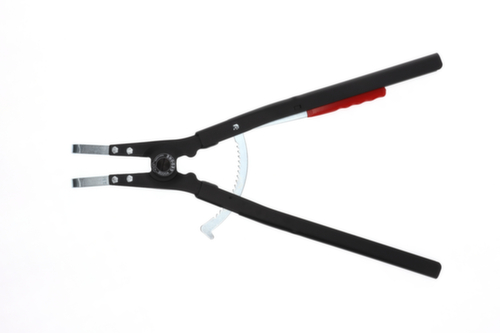 GEDORE 8000 A 61 Montagezange fĂŒr AuĂensicherungsringe gewinkelt 252-400mm