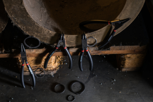 GEDORE R28002004 Sicherungsringzangensatz gerade + gewinkelt 90° 4-teilig