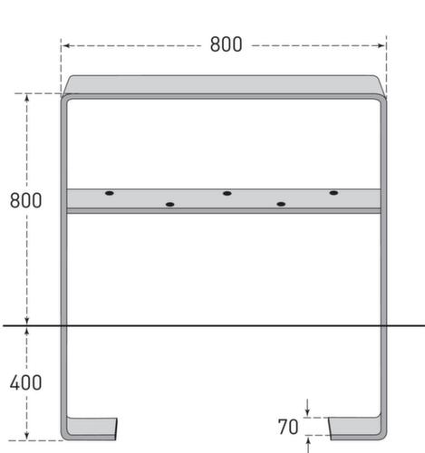 Moravia Fahrrad-AnlehnbĂŒgel CITY GILA aus Flachstahl
