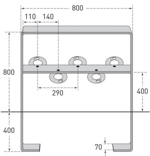 Moravia Fahrrad-AnlehnbĂŒgel CITY GILA aus Flachstahl