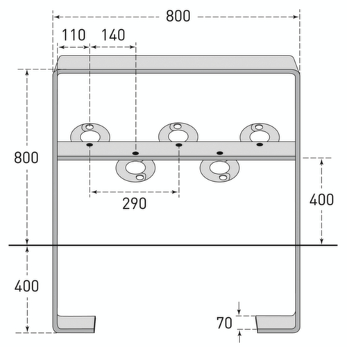 Moravia Fahrrad-AnlehnbĂŒgel CITY GILA aus Flachstahl