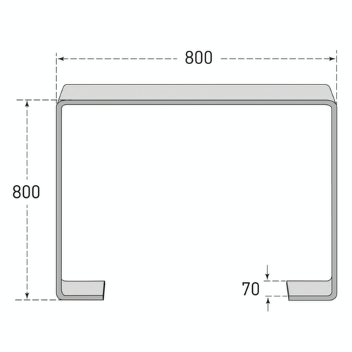 Moravia Fahrrad-Anlehnbügel CITY GILA aus Flachstahl