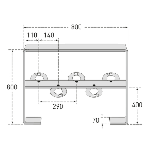 Moravia Fahrrad-Anlehnbügel CITY GILA aus Flachstahl