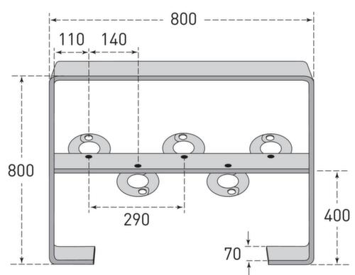 Moravia Fahrrad-Anlehnbügel CITY GILA aus Flachstahl