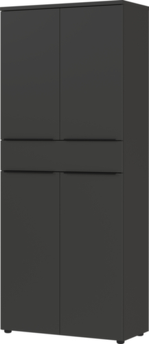 Aktenschrank GW-MAILAND 4372, 4 Ordnerhöhen, graphit/graphit
