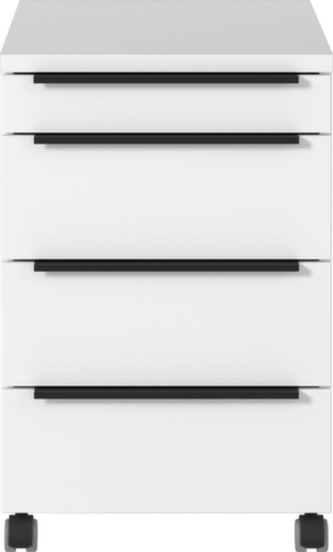 Rollcontainer GW-MAILAND 4377, 3 Schublade(n), weiĂ/weiĂ