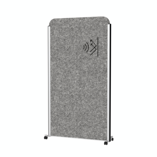 MAUL Stellwand-Tafel MAULcocoon, Höhe x Breite 1820 x 1000 mm, Wand dunkelgrau