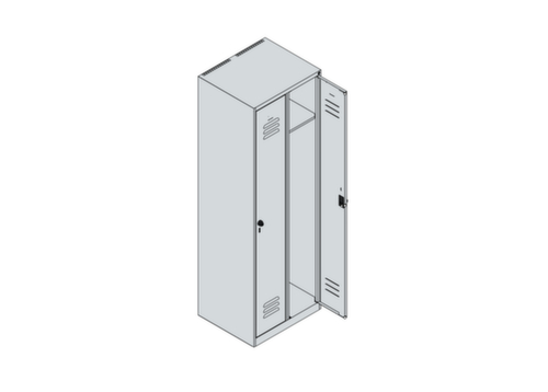 C+P Spind Classic Plus mit 2 Abteilen, Abteilbreite 300 mm