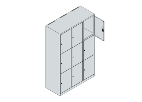 C+P SchlieĂfachschrank Classic Plus, 9 FĂ€cher