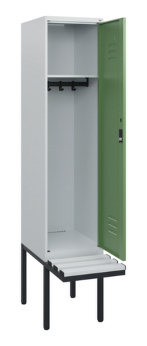 C+P Spind Classic Plus mit Sitzbank, Abteilbreite 400 mm