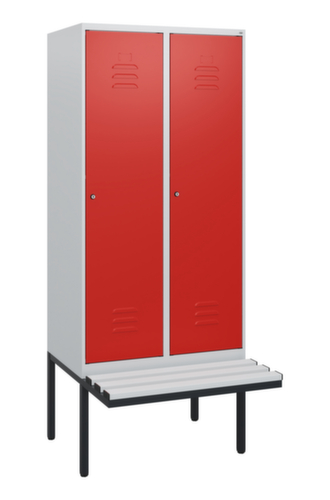 C+P Spind Classic Plus mit Sitzbank, Abteilbreite 400 mm