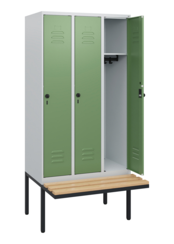 C+P Spind Classic Plus mit Sitzbank, Abteilbreite 300 mm