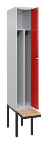 C+P Sitzbank-Spind Classic Plus für Schwarz-Weiß-Trennung, Abteilbreite 300 mm