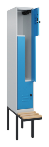 C+P Z-Spind Classic Plus mit untergebauter Sitzbank, Abteilbreite 300 mm