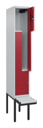 C+P Z-Spind Classic Plus mit untergebauter Sitzbank, Abteilbreite 300 mm